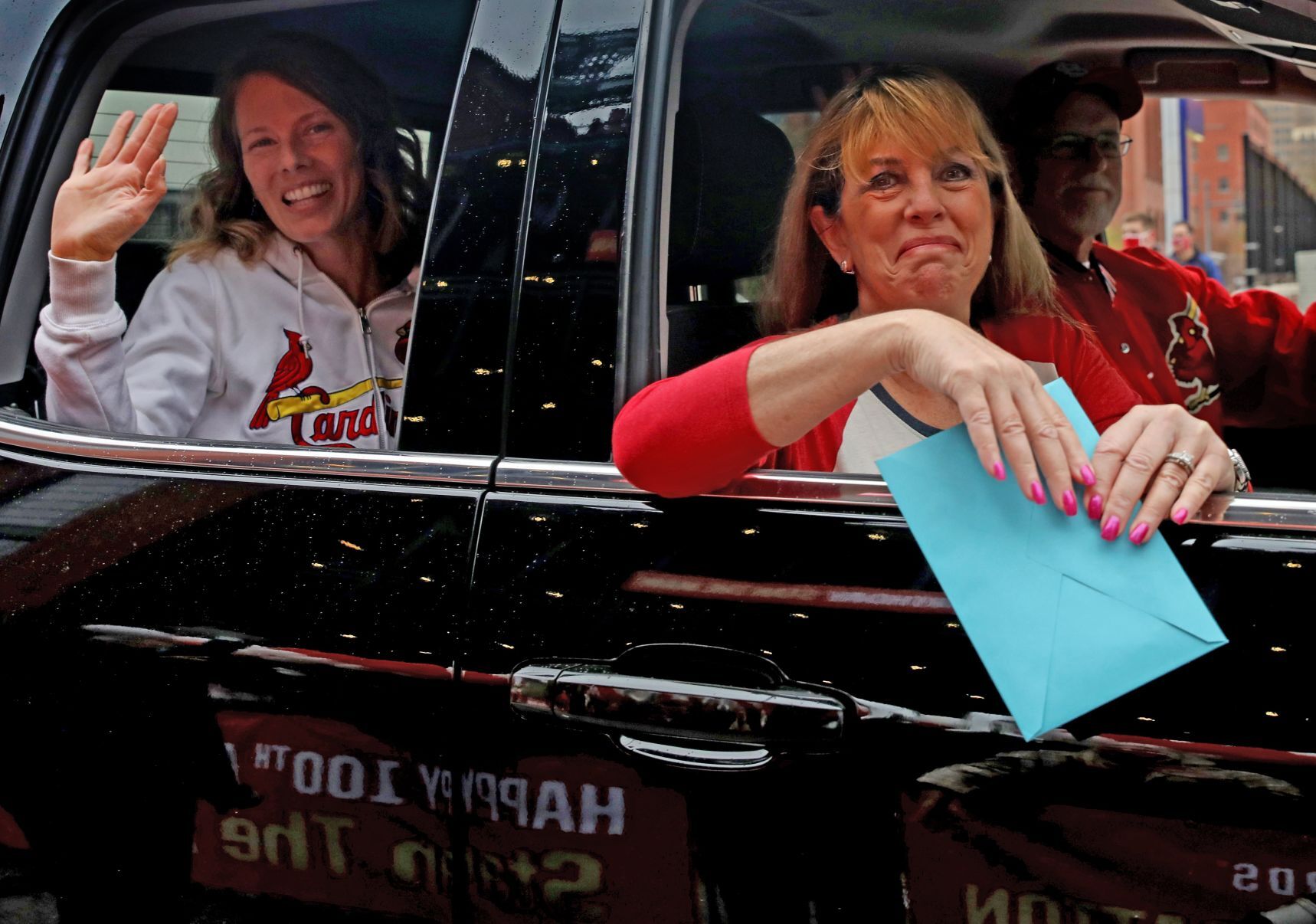 Drive-by parade celebrating 100th anniversary of The Man’s birth